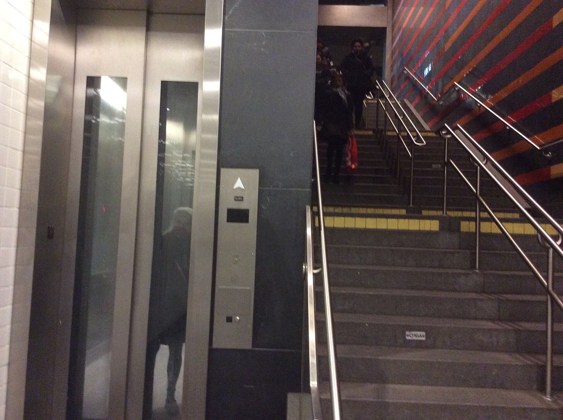 New York subway stairs entrance