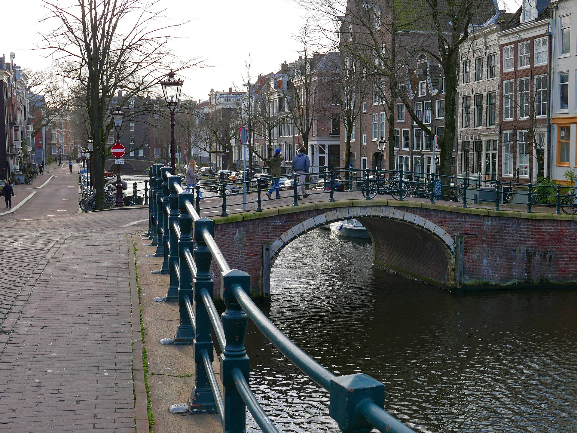 Amsterdam canal bridge street